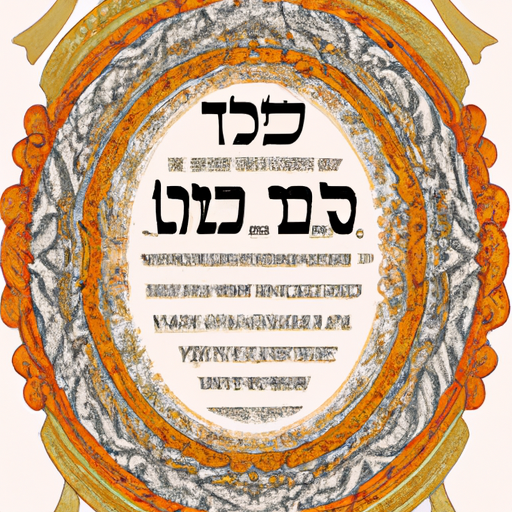 1. An illustration of a traditional Jewish Ketubah highlighting its unique artistic designs and Hebrew inscriptions.